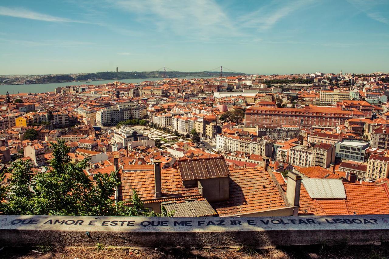 Charming Apartment In Private Condominium At Graca Lisboa Eksteriør billede